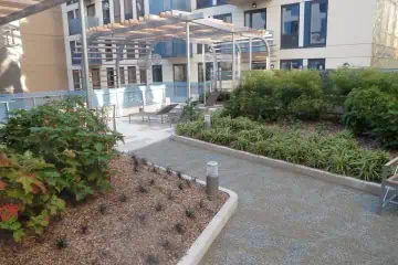 Rooftop Garden with Pergola and Planters at 800 10th Avenue