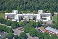 Aerial view of multi-wing building with EPDM roofing in Charlotte, NC